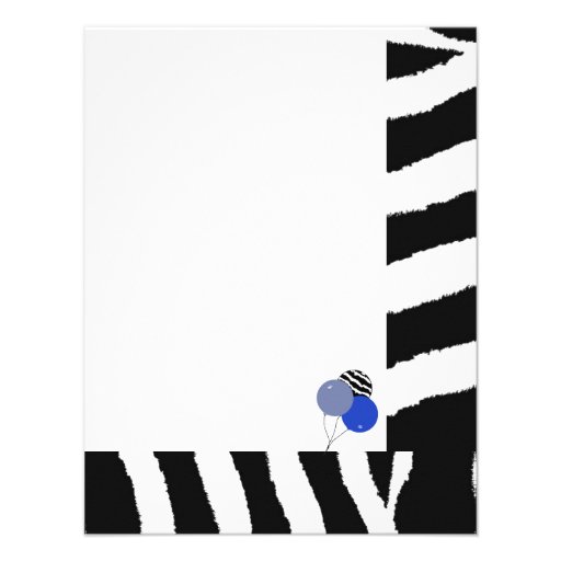 Zebra Print Birthday Invitation