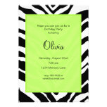 Zebra Print Birthday Party Invitation