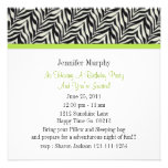 Zebra Print Birthday Party Invitations