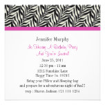 Zebra Print Birthday Party Invitations