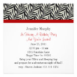 Zebra Print Birthday Party Invitations