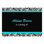 Zebra Print Birthday Party Invitations