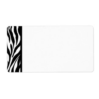 Zebra Print Black and White Shipping label