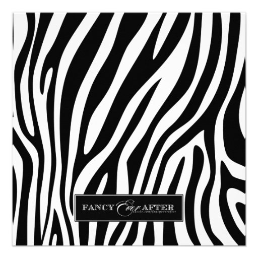 Zebra Print Bridal Shower Announcement