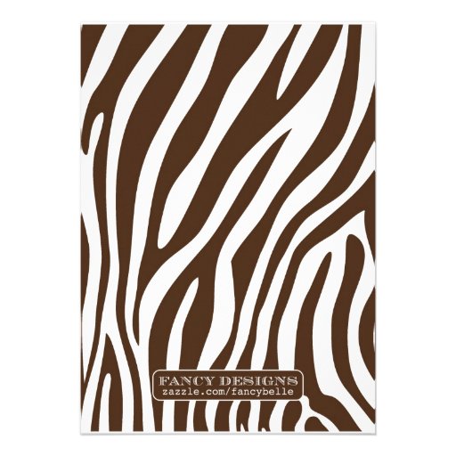 Zebra Print Bridal Shower Personalized Announcement