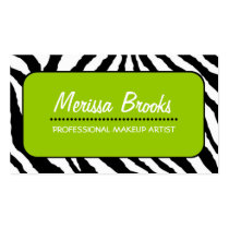 Zebra Print Business Cards business cards