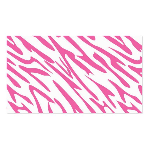 Zebra Print Business Cards (back side)