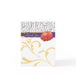 Zebra Print {Carnation} Thank You Card