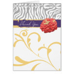 Zebra Print {Carnation} Thank You Card