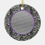 zebra print chic photo Ornaments ornaments