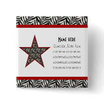 Zebra print Collection Button by SayItNow Zebra print Collection Button