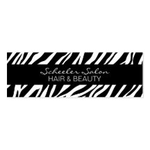Zebra Print - Custom Skinny Business Card