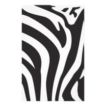 Zebra Print Customized Stationery