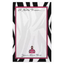 Zebra Print Fashion Teacher Stationery
