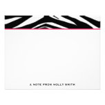 Zebra Print Flat Notecards Personalized Invites