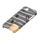 Zebra Print Guitar with Notes iPhone 5 Cases