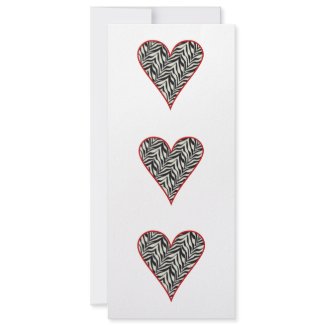 Zebra Print Heart Valentine's Day Party Invitation invitation