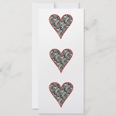 Zebra Print Heart Valentine&#39;s Day Party Invitation by HolidayFun