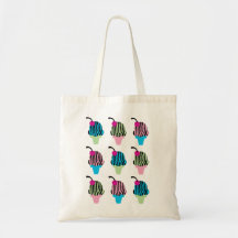 Zebra Print Ice Cream Bag