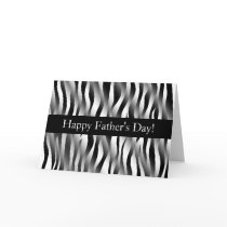 Zebra print in black and white Father's day Greeting Cards
