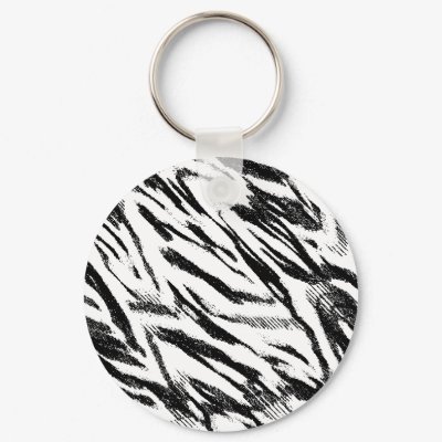Zebra Print Inspired Keychain by emele2