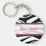 Zebra Print Keychain