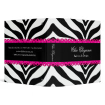 Zebra Print & Lace Elegant 1.5" Binder