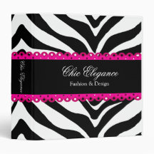 Zebra Print & Lace Elegant 1.5" Binder
