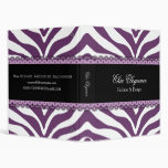 Zebra Print & Lace Elegant 1" Binder