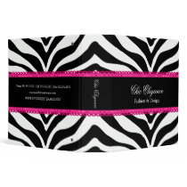 Zebra Print & Lace Elegant 2 Inch Binder