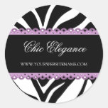 Zebra Print & Lilac Lace Stickers