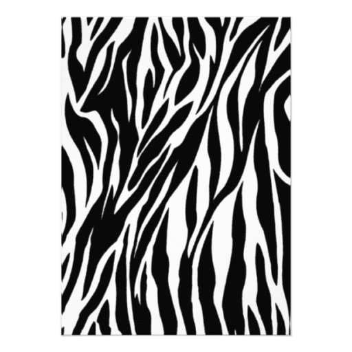 zebra print martini birthday party custom announcements