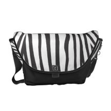 Zebra Print Messenger Bag