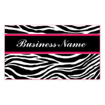 Zebra Print Modern Elegant Stylish Classy Business Card