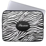 ZEBRA PRINT-MONOGRAM-LAPTOP SLEEVE