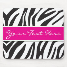 Zebra Print Mouse Pad
