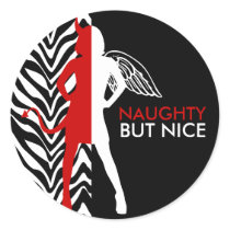 Zebra Print Naughty But Nice Stickers