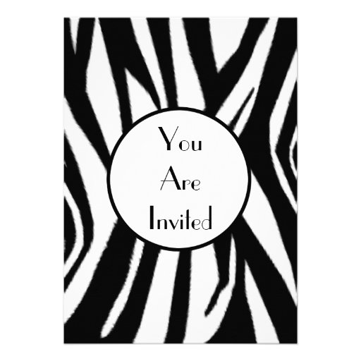 Zebra Print Party Invitation
