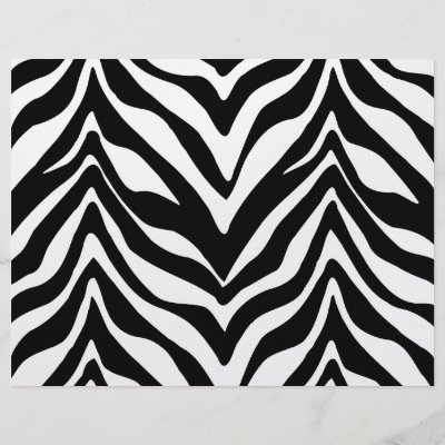 Zebra Print Party Paper Letterhead Design by SocialiteDesigns