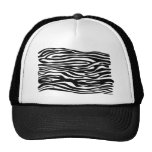 Zebra Print Pattern - Black and White Hats