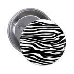Zebra Print Pattern - Black and White Pin