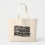 Zebra Print Pattern - Black and White Tote Bags