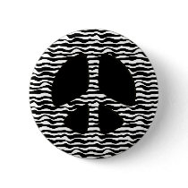 ZEBRA PRINT PEACE SIGN PINBACK BUTTONS