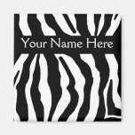 Zebra Print Personalized Name Magnet