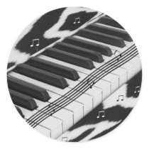 Zebra Print Piano Keyboard Stickers