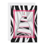 Zebra Print &amp; Pink Birthday Party Invite