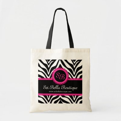 Zebra Print Suitcases on Zebra Print   Pink Lace Monogram   Initials Tote Bags From Zazzle Com