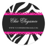 Zebra Print & Pink Lace Stickers