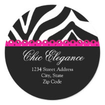 Zebra Print & Pink Lace Stickers