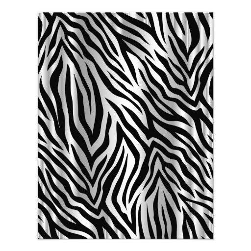 Zebra Print Pink Ribbon & Diamond Fashion Sixteen Invitations